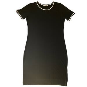Heart & Hips Women’s Short Sleeve Above Knee Body Con Dress size M, Solid Black